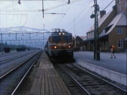 Sweden 1970s - transport: boat, ship, railway, car, and aviation Stock Footage