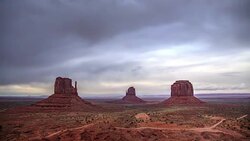 View of Mounument Valley in Navajo Indian Reservation Stock Footage