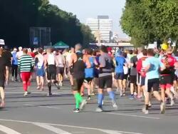 Marathon running + Audio Stock Footage