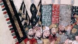 Unknown artist, Al-Hariri's Maqamat - Persian Book Painting of the 13th Century Stock Footage