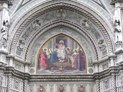 MS Details of Duomo Santa Maria del Fiore / Florence, Tuscany, Italy Stock Footage