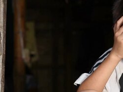 Sad Asian Boy Stock Footage