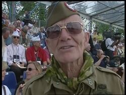 VOICED US war veterans parachute and receive war medals News Clip