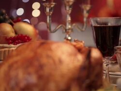 Thanksgiving Turkey Dinner Stock Footage