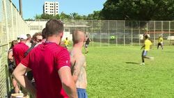 CLEAN : World Cup: English fans play friendly match News Clip