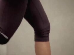 WS TU TS Woman jogging / Portland, OR, USA Stock Footage