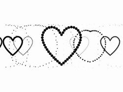 HEARTS - heart, pure black dots (LOOP) Stock Footage