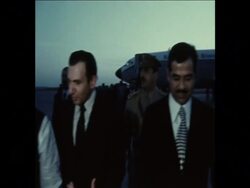 UPITN 8 10 74 PREMIER RAHMAN OF BANGLADESH ARRIVES IN BAGHDAD News Clip