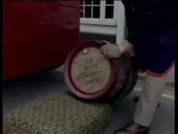 Truman drey delivering beer, Kent, UK  1984 Stock Footage