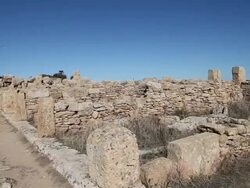 Selinunte, Acropolis, buildings near the temples D and C Stock Footage