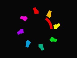 Unfolding Peace Sign with Colorful Swirls (2 versions) Stock Footage