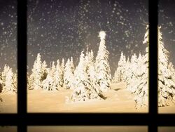 Winter Wonderland from inside - Version 2 Stock Footage