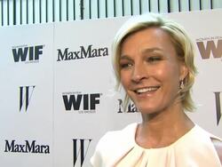 INTERVIEW - Nicola Maramotti on celebrating tonight & what makes Rose Byrne deserving of this honorat the Max Mara And W Magazine Cocktail Party To Honor The Women In Film Max Mara Face Of The Future Award Recipient, Rose Byrne Stock Footage