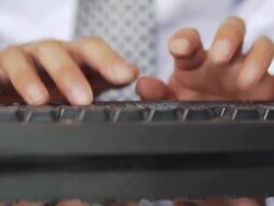 Finger tapping the keyboard Stock Footage