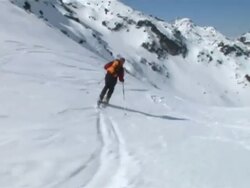 PAL: Skiing In The Countryside Stock Footage