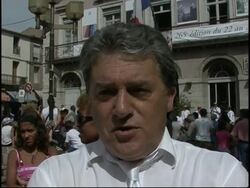 Water jousting tournament in southern France News Clip