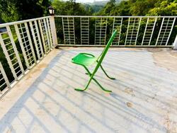 Shadow of a chair on the balcony Stock Footage