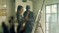 Art student and instructor Stock Footage