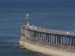 WALKING ON WEST PIER Stock Footage