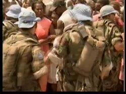 Riot breaks out at UN aid distribution point News Clip