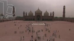 Badshahi Mosque Courtyard Stock Footage