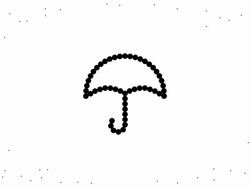 UMBRELLA - pure black dots (LOOP) Stock Footage