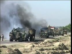 WRAP NATO General says progress will be slow, Iran s'bite; convoy attack News Clip