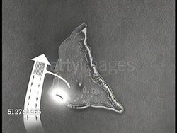 1943: MAP ILLUSTRATION: Tarawa atoll drawing showing first & second wave arrival of Marines onto island. World War II, WWII. Instructional Video