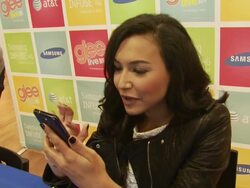 Naya Rivera at the Glee Live Samsung Infuse 4G DTR Event - Stevens Creek AT&T Store at San Jose CA. (Footage by WireImage Video/Getty Images Entertainment Video) Stock Footage