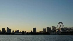 Rainbow Bridge Timelapse, Tokyo, Japan Stock Footage