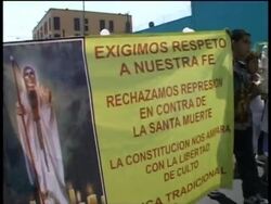 Protest over destruction of death saint shrines News Clip