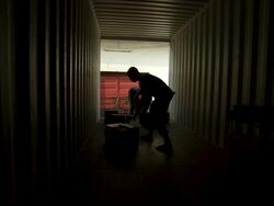 MS People discharging truck  / Lagos, Nigeria Stock Footage