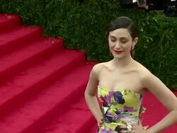Emmy Rossum at 'Charles James: Beyond Fashion' Costume Institute Gala - Arrivals Stock Footage