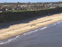 Aerials Along Coast Scatsby To Hemsby News Clip