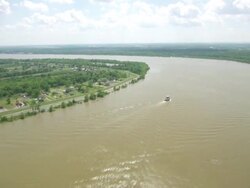 AERIAL WS  View of river / New Orleans, Louisiana, United States Stock Footage