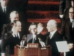 LBJ Inauguration Stock Footage