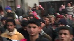 Pro Free Syrian Army Rally In Baba Amr News Clip