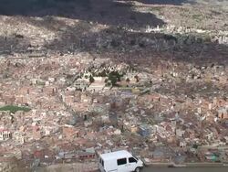 View of the town from El Alto, Bolivia, La Paz Stock Footage