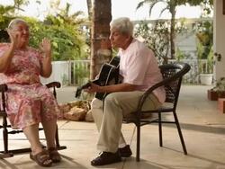 Senior couple romancing  Stock Footage
