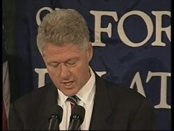 USA: NEW YORK: PRESIDENT CLINTON WORLD ECONOMY CRISIS SPEECH (2) News Clip