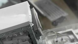 SLO MO LD Hammer striking the computer Stock Footage