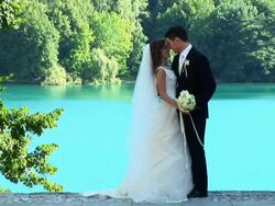 HD: Couple On Their Wedding Day Stock Footage