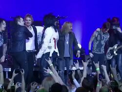 Motley Crue press conference Stock Footage