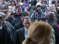 Ricky Martin at the 'Good Morning America' studio Stock Footage