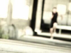 Runner De-Focused in Grunge Stock Footage