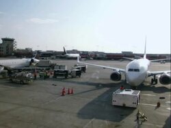 Airport Operations Fast Motion Time Lapse Stock Footage