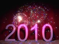 Happy new year 2010 Seamless loop Stock Footage