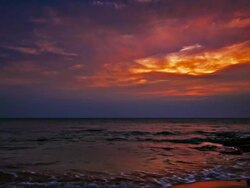 Night on the sea Stock Footage