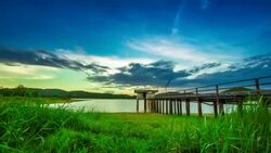 Sunset on Lake Stock Footage