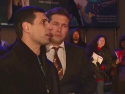 Celebration of the Birth of Jesus by Stephen Baldwin at Times Square Nativity Stock Footage